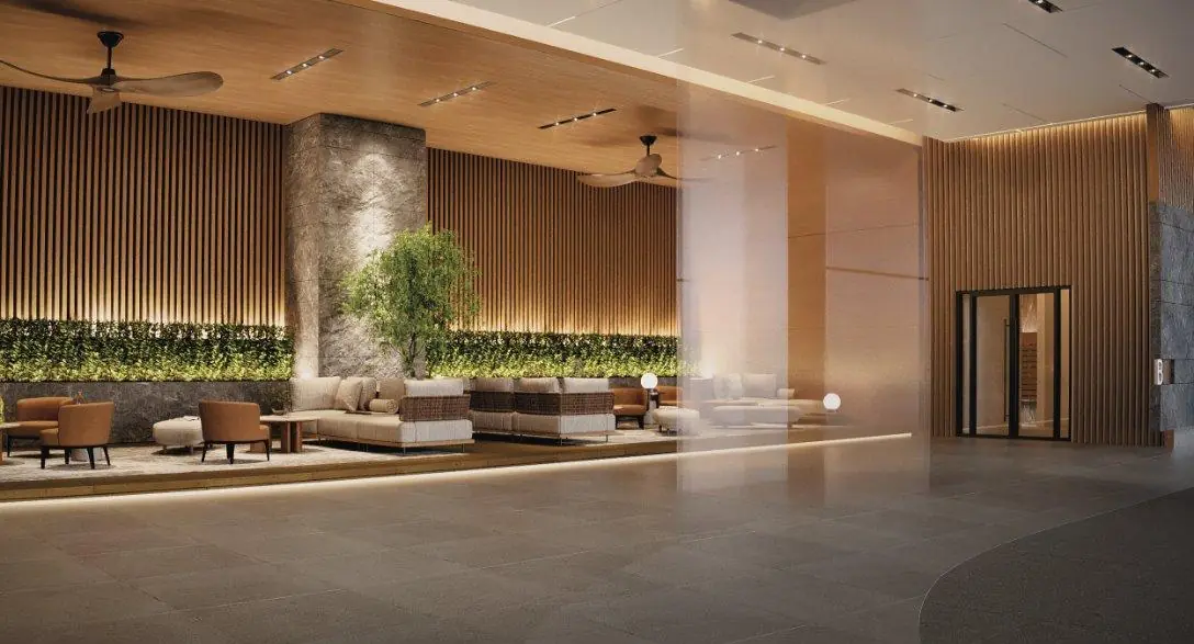 Ground floor lobby with lounge seating